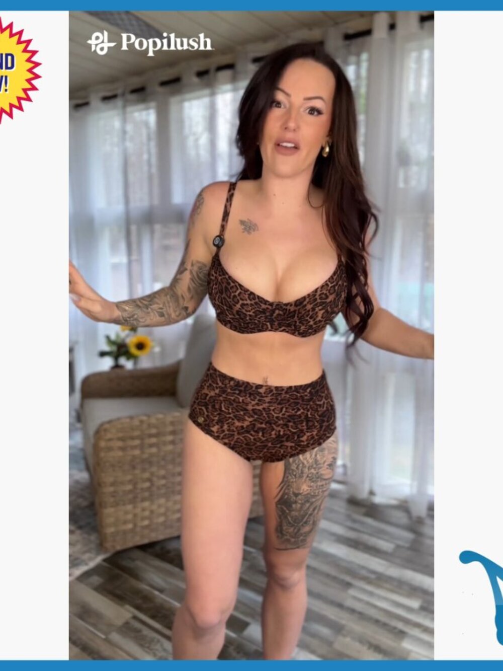 Tummy Control High Waisted Bikini Set Shapewear Swimsuit Push Up - Picture 7 of 7